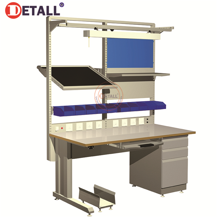 Electronics Repair Bench - 標準電子ラボベンチコンピュータ修理作業台ワークショップテーブル（エンジンコア部品付き冷間圧延鋼製テーブル）