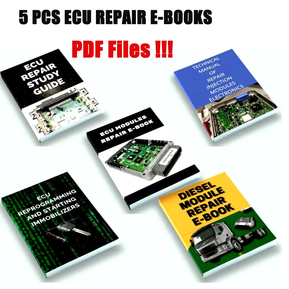 Electronics Repair Guide - 5冊 ECU修理マニュアル 電子書籍 修理インジェクションモジュールのワークショップでの修理 ディーゼル電子学習ガイド 自動車トラック診断ツール