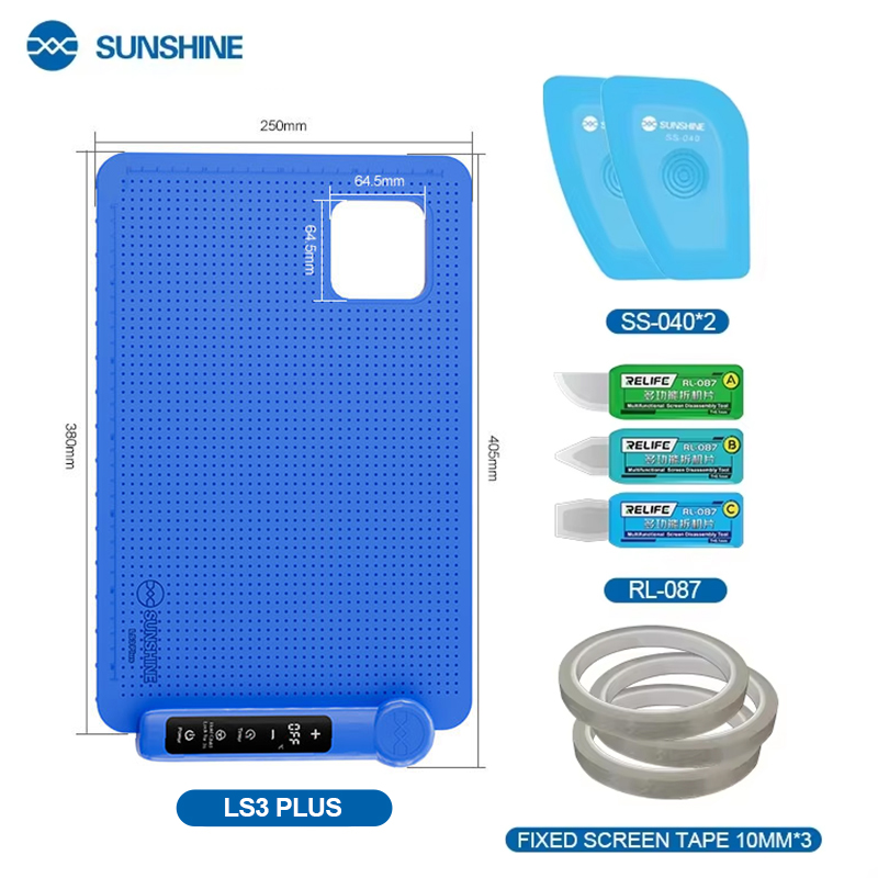 Screen Separator Machine - サンシャインLS3プラスLCDスクリーン分割器加熱ステージ分離パッド、携帯電話/iPad修理用分離パッド、LCD分解ツール
