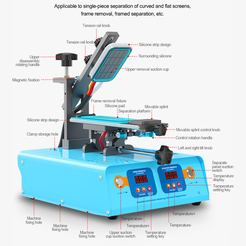 S-918M 多機能液晶画面分離機 デュアルポンプ 強力吸引 - Screen Separator Machine のレビューと価格