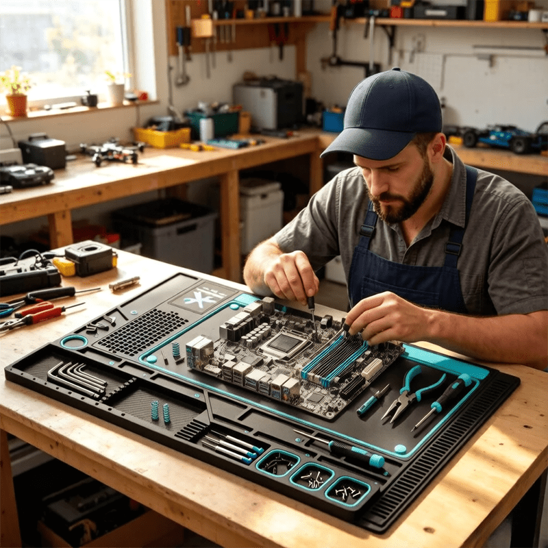 多機能溶接作業台パッド シリコン製修理マット ネジホルダー付 - Electronics Repair Bench のレビューと価格