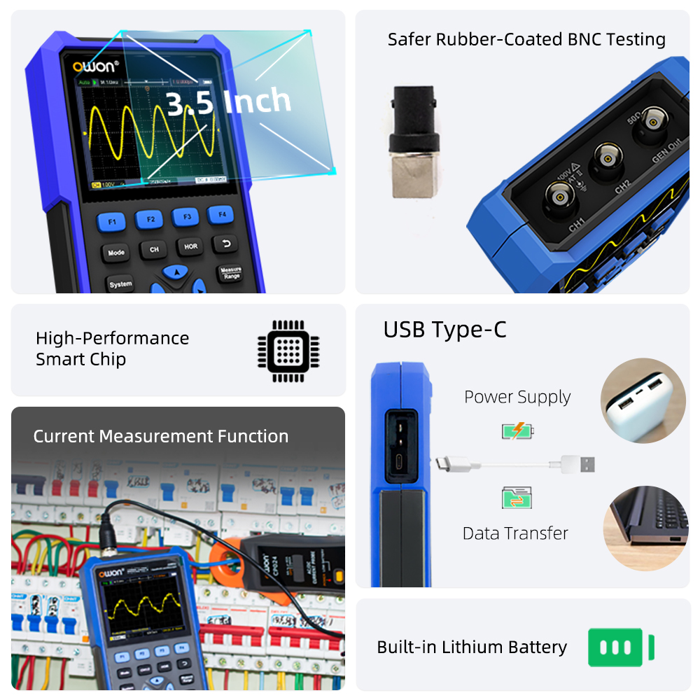 OWON HDS200シリーズ ハンドヘルドデジタルオシロス - Electronics Repair Lab のレビューと価格