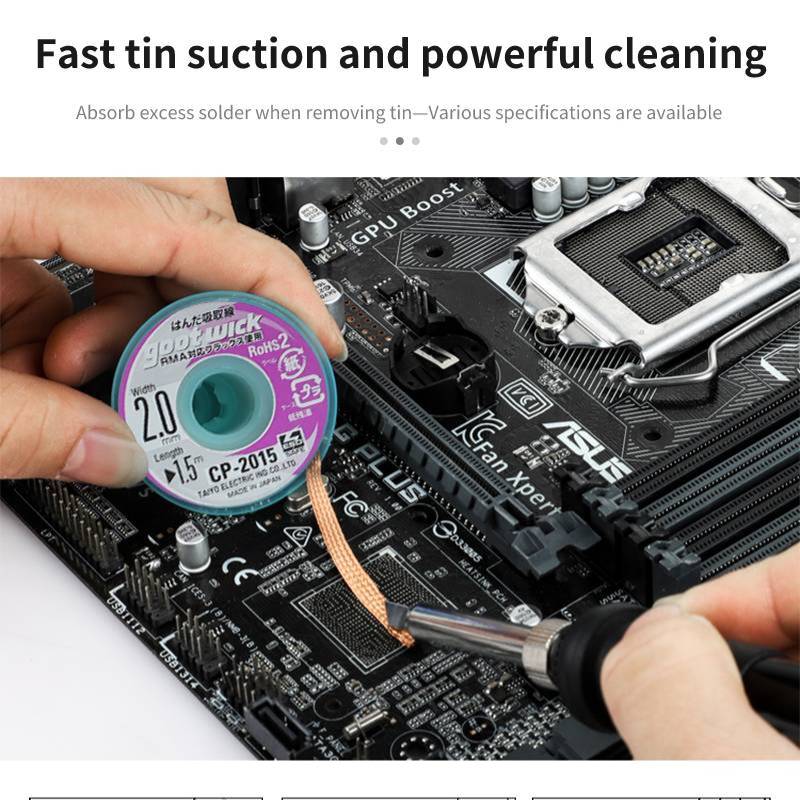 優れた注文溶接ウィック、編組銅線、cp1515、cp2015 - Solder Wick Braid のレビューと価格