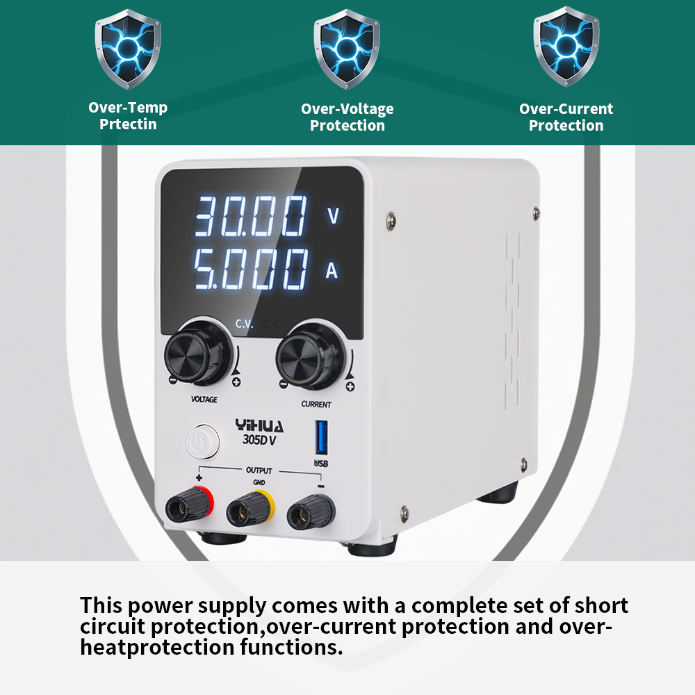 YIHUA 305D-V 180 ワット DC 電源 30V - Electronics Repair Lab のレビューと価格