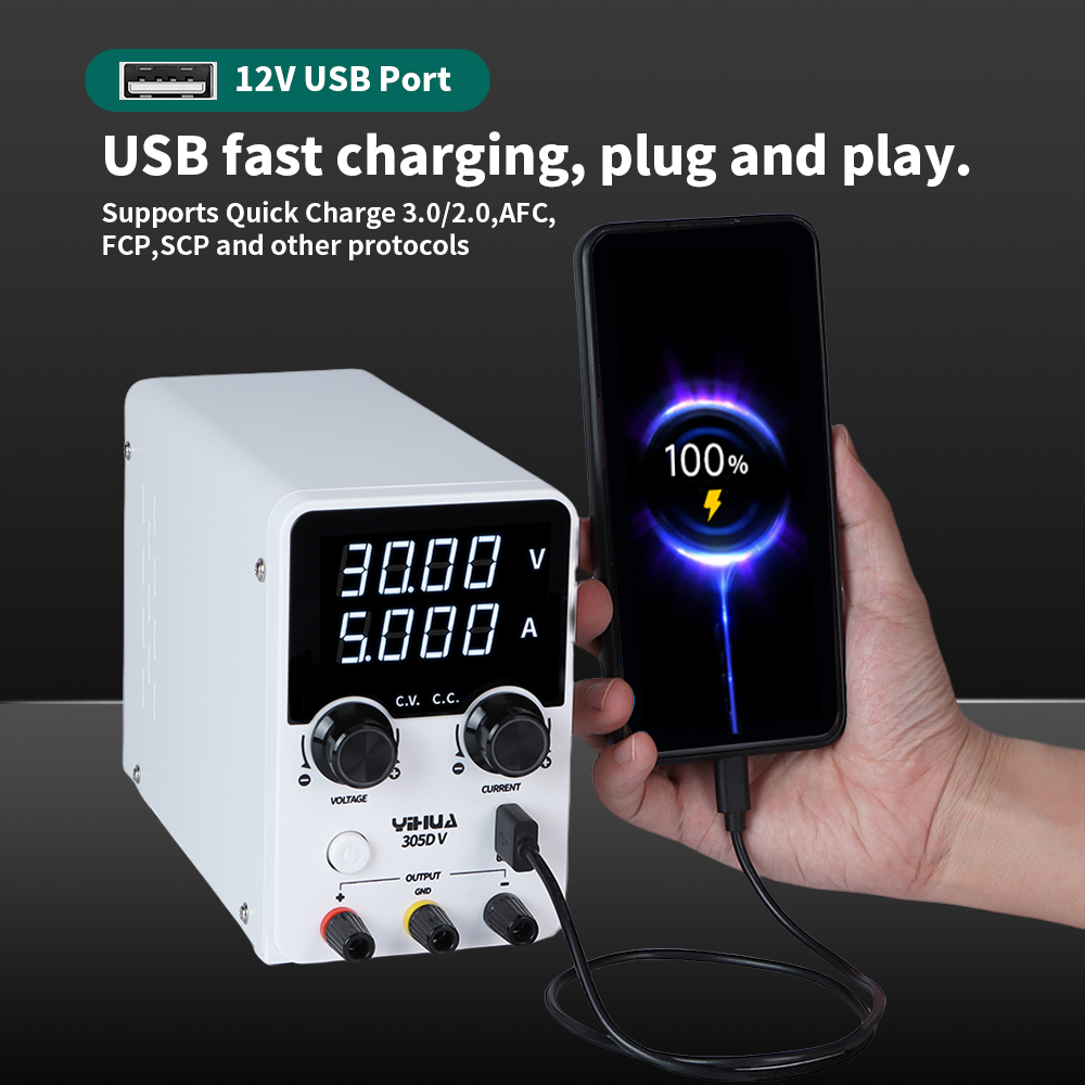YIHUA 305D-V 180 ワット DC 電源 30V - Electronics Repair Lab のレビューと価格