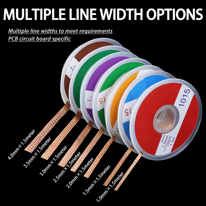 1/2/5個入り はんだ吸い取りワイヤー 編み込み式 溶接は - Solder Wick Braid のレビューと価格