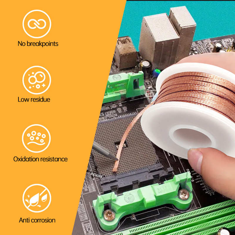 1.5-10m 強力はんだ吸い取り線 銅線メッシュワイヤー  - Solder Wick Braid のレビューと価格