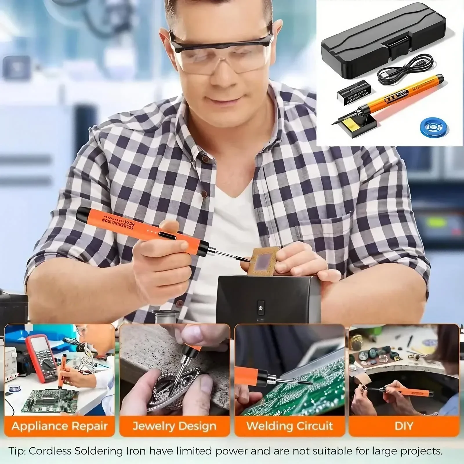 精密充電式ミニはんだごて、温度調節可能、電気DIY電子修理は - Electronics Repair Xbox のレビューと価格