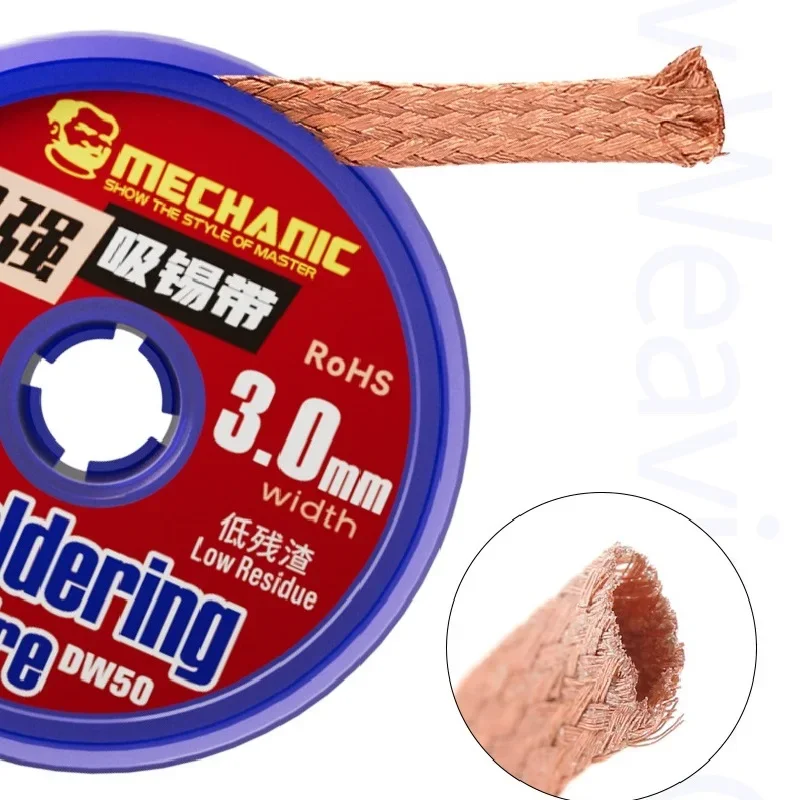 10 個高純度銅はんだ吸い取り線 1.0-3.5 ミリメート - Solder Wick Braid のレビューと価格